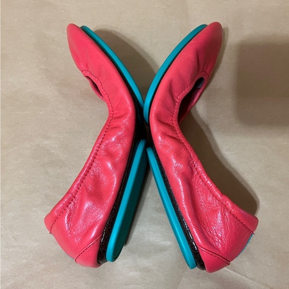 Tieks by Gavrieli | Poppy Red Leather Ballet Flats Foldable Shoes Size 6 - Picture 10 of 15